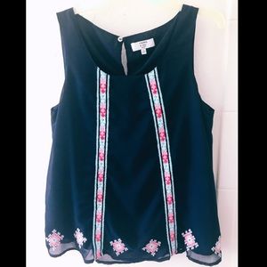 Small Navy Blue Crown & Ivy Tank Top